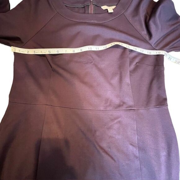 Banana Republic Deep Purple Dress Rayon Nylon Spandex Back Zip 14 - Picture 8 of 11